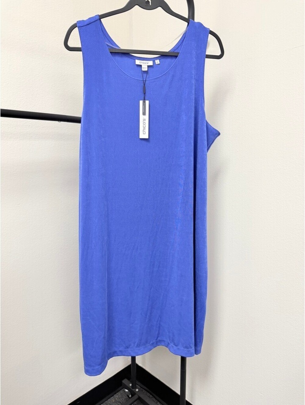 Chico’s Travelers Short Tank Dress Purple Nightshade Size 4 XXL NWT